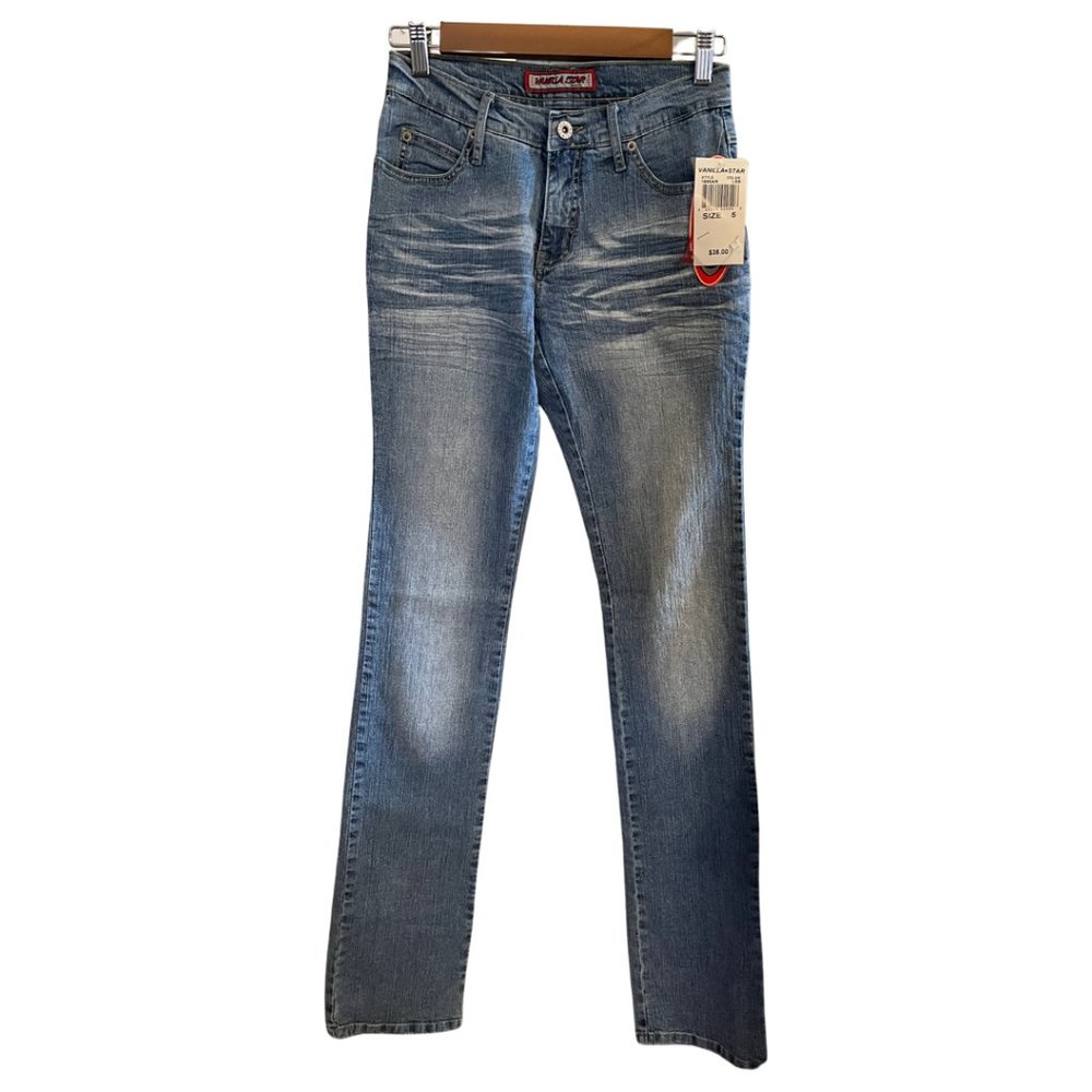 NWT Vanilla Star Jeans Juniors Low Rise Size 5 Straight boot cut classic